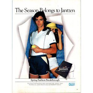 1981 Jantzen Spring Sportswear Athletic Athleisure Vintage Print Ad Wall Art 80s